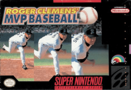 Roger Clemens' MVP Baseball box art for Super Famicom